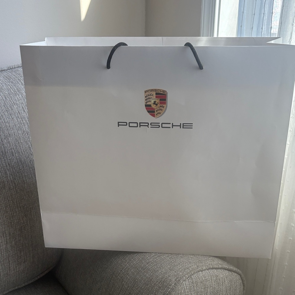 Porsche Design White Branded Shopping Tote